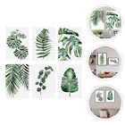  6 Pcs Green Leaf Mural Painting Core Wall Picture Hanging Pictures