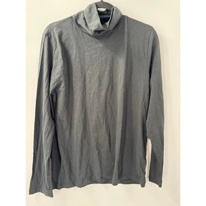 J.Crew Women’s XL Turtleneck Top Black Cotton Lightweight Long Sleeve BB749 - Picture 1 of 4