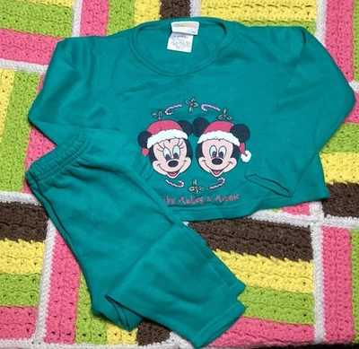 Disney Babies Christmas Sweat set Baby Size 18 months Mickey Minnie Vintage 90s - Image 1 of 4