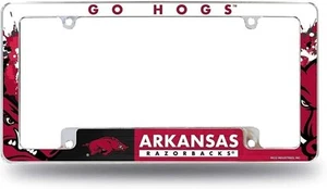 University of Arkansas Razorbacks Metal License Plate Frame Tag Cover All... - Picture 1 of 1