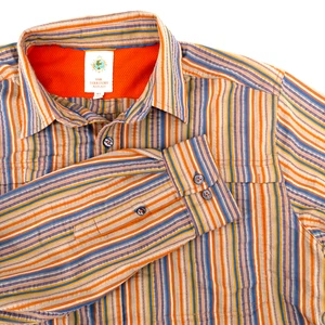 The Territory Ahead Mens MT Long Sleeve Striped Shirt Vented Travel Cotton Blend - Picture 1 of 7