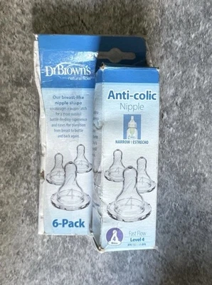 Dr Browns Anti Colic Nipple 6 Pack Level 4 - Image 1 of 2