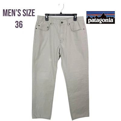 Pantalones Patagonia Para Hombre Talla 36 Gris Chino Exterior Algodón Orgánico Minimalista Foto 1 de 4