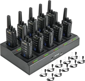 Retevis RT668H PMR446 Walkie Talkies 10 Pack Black Hidden Display USB-C 10-Way - Picture 1 of 9
