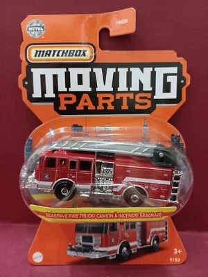🚘🚘 DIE CAST MATCHBOX moving parts SEAGRAVE FIRE TRUCK 1/64 new 3+ mattel 🚘🚘 - Immagine 1 di 4