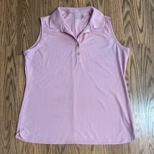 Nike Dri-Fit Sleeveless Golf Polo Shirt Womens XL Pink Nike Golf Shirt