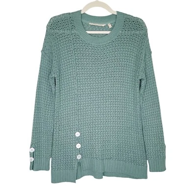 Suéter verde suave envolvente para mujer talla XS tejido ligero costero Foto 1 de 4