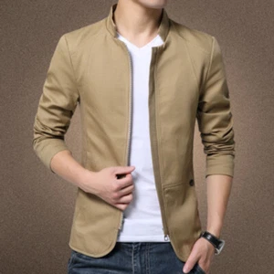 Men's Casual Slim Fit Business Formal One Button Suit Blazer Coat Jacket Tops - Picture 1 of 20