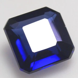 Natürlicher 3,35 kt Montana blauer Saphir zertifiziert 8 x 8 mm Asscher atemberaubender Edelstein - Bild 1 von 6