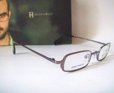 Armações de óculos masculinas Freudenhaus titânio 42-20 135 modernas pequenas XS marrom - Imagem 1 de 4