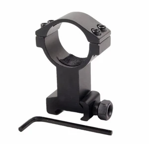 High 30mm Ring w/20mm Picatinny Rail Quick Release Scope Base Lights Mount - Picture 1 of 4