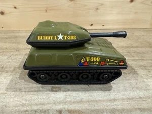 VINTAGE 1980 BUDDY L T-308 ARMY MILITARY TANK Toy (RARE) Great Condition! - Picture 1 of 9