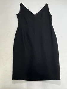 Womens Elie Tahari Black V Neck Sleeveless Dress Size 8 NEW - Picture 1 of 4