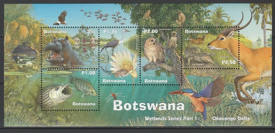Botswana 2000 Fauna, Animals, Birds MNH Block - Image 1 of 1