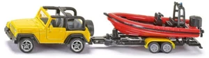 Siku 1658 Jeep with Boat 1:87 scale toy Jeeps Jeep Wranglers 4x4 vehicle 4x4s - Picture 1 of 1