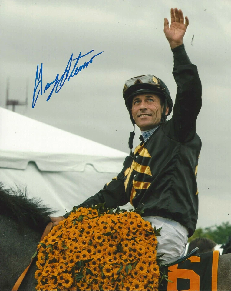 FOTO AUTÉNTICA 8x10 firmada por Gary Stevens Race Horse Jockey certificado de autenticidad Derby de Kentucky Foto 1 de 1