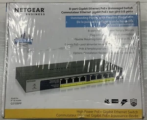 NETGEAR GS108PP 8-Port Gigabit Ethernet PoE+ Unmanaged Switch - Picture 1 of 5