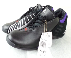 adidas TMAC 3 Restomod Raptors Black Purple Basketball Shoe GY2394 Mens Size 7.5 - Picture 1 of 4