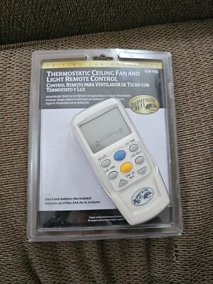 HAMPTON BAY 838-956 Thermostatic Ceiling Fan and Light Remote Control New in Box - Image 1 of 4