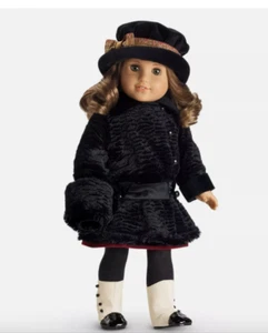 Cappotto e muff invernale nero di American Girl REBECCA in SCATOLA ORIGINALE bambola 18" ottime condizioni - Foto 1 di 10