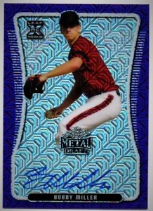 2020 Leaf Metal Draft Portrait Purple Mojo #BA BM1 Bobby Miller Auto 2/7 - Picture 1 of 2