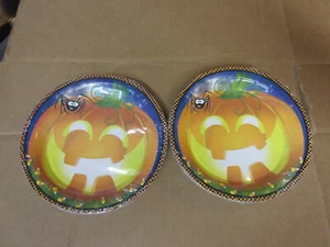 Platos de papel de Halloween sellados de colección nuevos en paquete calabaza de 7 pulgadas con fiesta de arañas 16 piezas - Imagen 1 de 2