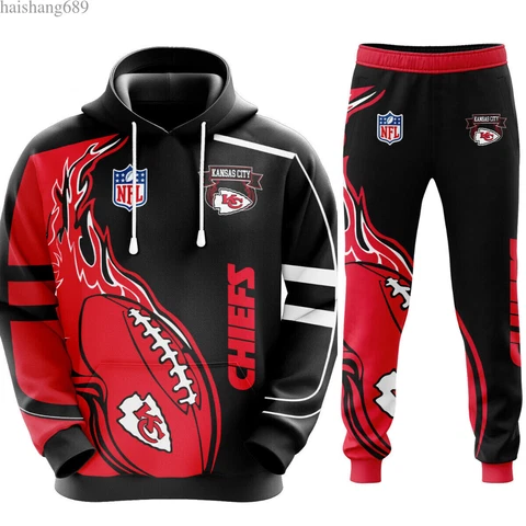 Kansas City Chiefs Mens Hoodies Sweatpants Tracksuit Sweatshirts Pants Sweatsuit Cover