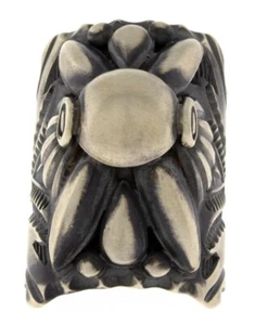 9.75 - Sterling Silver Ring By Navajo Artist Delbert Gordon - Picture 1 of 5