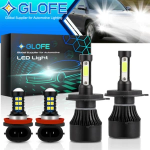 H4 LED Headlight + H11 Fog Light Bulbs Kit COB For 2008-2010 Toyota Highlander - Picture 1 of 8