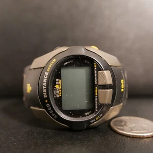 Timex Speed + Distance System Ironman Triathlon Watch Yellow Black 588 RSS210 ! - Picture 1 of 3