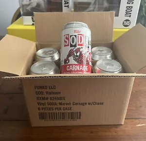 Funko Soda Marvel Carnage Sealed Case Of 6 Cans EE Exclusive Vinyl Figures - Picture 1 of 6