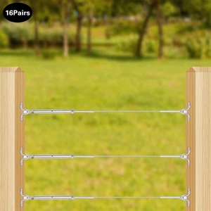 16 Pairs Cable Railing Kit T316 Stainless Steel for 1/8 in Deck Stairs Railing - Picture 1 of 12