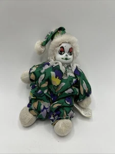 "Muñeca payaso vintage de 5"" cara de porcelana pintada niñera pequeña decoración" - Imagen 1 de 5