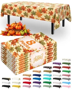 Disposable Heavy-Duty Waterproof Tablecloth 8-Pack 54×108 Party & Event Use - Picture 1 of 7