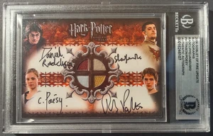 2006 Artbox Harry Potter Quad Autograph Danial Radcliffe Pattinson Goblet Card - Picture 1 of 2