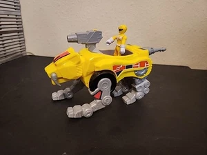 Imaginext Power Rangers Yellow Ranger Sabertooth Zord Action Figures 2015 Mattel - Picture 1 of 6