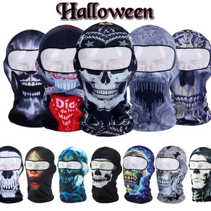 Halloween Ghost Skull Full Face Cover Windproof Ski Mask Motorcycle CS Balaclava - Picture 1 of 43