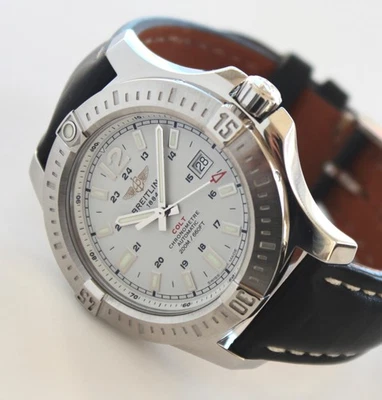 BREITLING HERRENUHR, A17388 COLT AUTOMATIK, 44mm, WEISS, Box & Papiere, WOW!!! - Bild 1 von 4