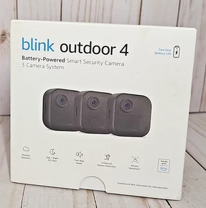 2024 Blink Outdoor 4 (4th Gen) 3 Camera Wireless HD Home Security System Kit NEW - Picture 1 of 9