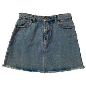 John Galt Brandy Melville Denim Mini Skirt Small Blue Y2K Low Rise Grunge - Picture 1 of 6