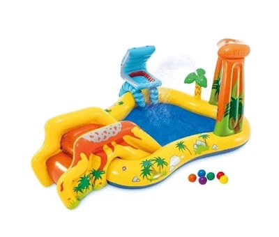 Новый! Игровой центр надувной бассейн с горкой Intex Dinosaur от 2 лет и старше - Изображение 1 из 4