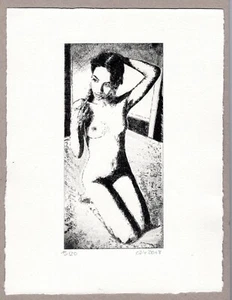 CBY Art - KUNST - Akt Kaltnadelradierung 15/20 Radierung Direkt vom Künstler - Bild 1 von 1