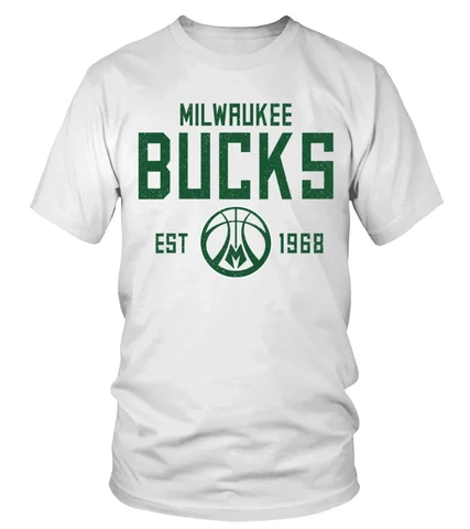 MILWAUKEE BUCKS EST 1968 WORDMARK CREAM MILWAUKEE BUCKS T-SHIRT Cover