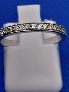 Purely Diamonds 0.19 Carat Diamond Wedding / Eternity Ring Size J.5 2.9g H / Si2 - Picture 1 of 15