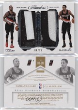 2016-17 Panini Flawless Dual Diamond Memorabilia /25 Damian Lillard CJ McCollum