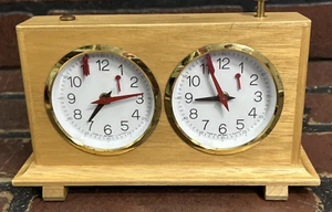 Vintage Jerger Chess Clock Olympia Wooden Germany King Time - Picture 1 of 10
