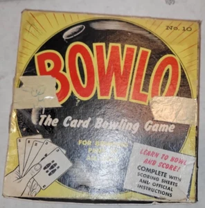 Vintage Bowlo The Card Bowling Game Family Game 2-6 People 1957-Made in CR IOWA - Picture 1 of 9