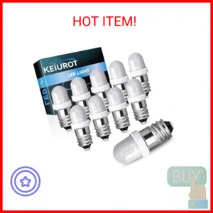 Keiurot E10 Led Bulb Flashlight Bulbs E10 Mini Led Bulb 3V 3.8V 4.5V DC/AC for P - Picture 1 of 2