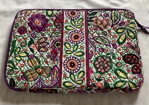 vera bradley laptop Sleeve Bag Floral Design Zipper Size 17 X 12 - Picture 1 of 7