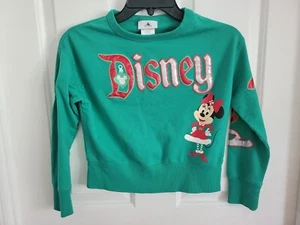 Disneyland Minnie Mouse Pullover Sweatshirt Girl's Holiday Christmas Size Medium - Picture 1 of 6